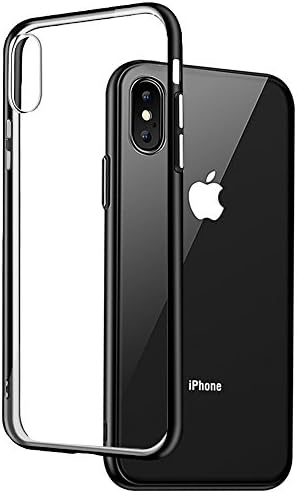 iPhone X Case, Targherle Hybrid Clear iPhone 10 Case Crystal Clear Shock Absorption Hard PC Back Panel+ TPU Bumper Protective Black Case Cover Scratch Resistant for iPhone X (2017)