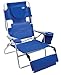 Rio Beach Face Opening Sunbed High Seat Beach Chair & Lounger, Blue
