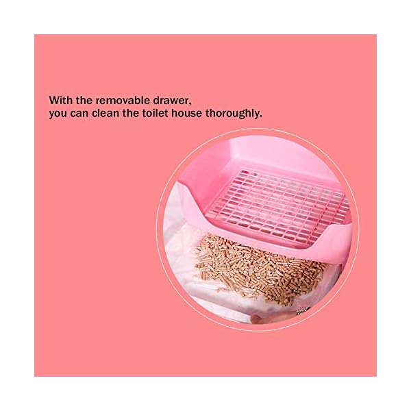 Baffect Vassoio per lettiera ad Angolo Angolo Toilette ad Angolo, Scatola per lettiera per Gabbia per Coniglio di Grandi…