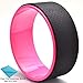 NGT Yoga Wheel 13 inch Yoga Wheel for Back Pain Strongest and Most Comfortable Dharma Yoga Prop Wheel with Free Yoga Bands (Black-Pink)thumb 1