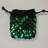 Scalemail Dice Bag in knitted Dragonhide Armor- Elven Ranger