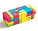 Teeny Toyz, Soft Foam Building Blocks ~100 Pieces ~Non Toxic, Creative, Educational, Water-Proof, with Zippered Carry Bag (Bold)