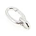 Dreambell 1 pc 925 Sterling Silver Oval Lobster Clasp Charm Carrier Connector Bail