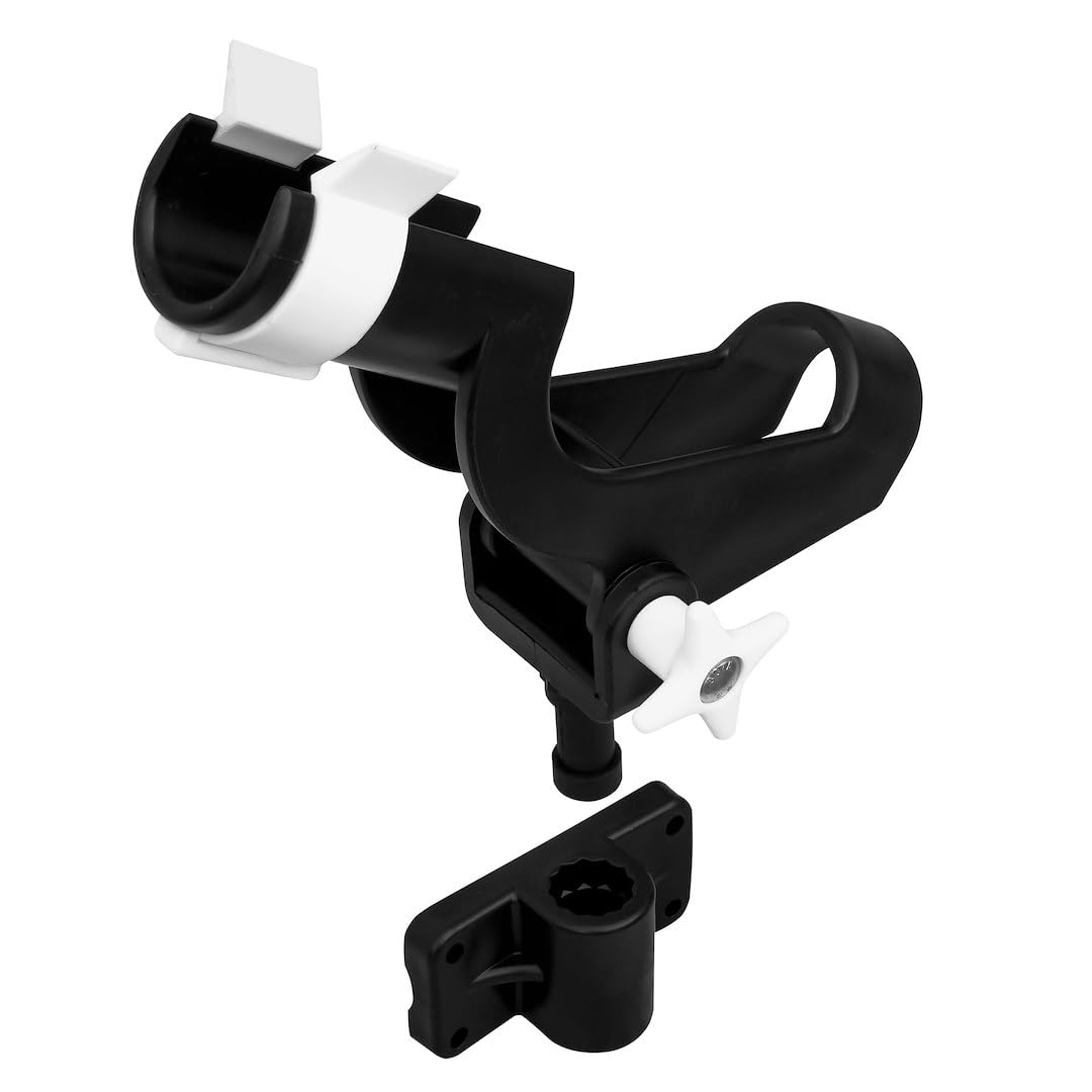 Wise 6039 Twin Pack Rod Holder with 2 Side Mounts, Black