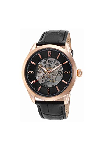 Lucien Piccard Men's LP-10660A-RG-01 Loft Analog Display Automatic Self Wind Black Watch