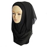 Weixinbuy Elegant Style Sheer Chiffon Lurex Muslim Long Scarf Hijab
