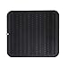 Silicone Dish Drying Mat - 18 x 16 Inch Large Nonslip Pad with High Ridges for Better Aeration, Suitable for Kitchen Counter Sink Refrigerator Liners, Heat Resistant & Dish Wash Safe, BPA Free (Black)