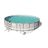Bestway Power Steel 14′ x 42 inch Frame Swimming Pool Set with Pump, Ladder and Cover