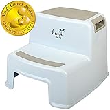 Dual Height 2 Step Stool (Mom's Choice Award Winner) with Anti-Slip Safety Rubber Pads - Kids Step Stool with Easy &amp; Safe Pot Training and Teeth Brush