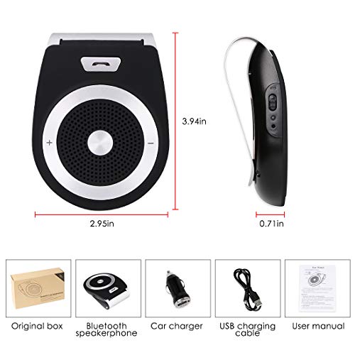 image for Autopmall Bluetooth Car Kit, Bluetooth Speakerphone Handsfree Speaker 