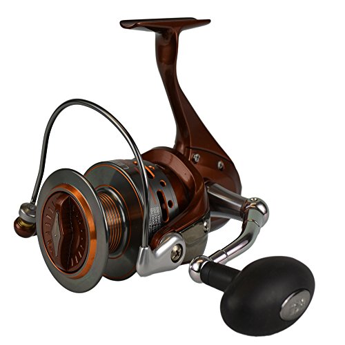 TICA SX Series Libra Spinning Reel with 10 Ball Bearings, Brown, 25-Pound/240-Yard