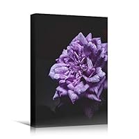 Canvas Wall Art Purple Petal Closeup Bedroom Colorful Floral Multicolor Petal Photography Romantics - 12x18 inches