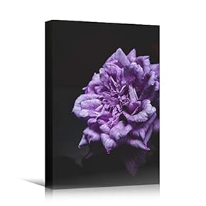 signwin Canvas Wall Art Purple Petal Closeup Bedroom...
