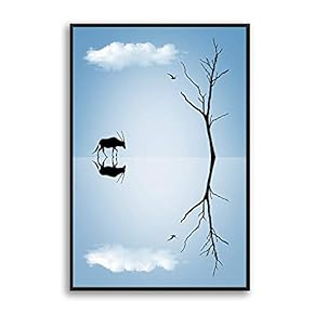 Framed Canvas Wall Art for Living Room, Bedroom Sky Canvas Prints for Modern Home Decoration Ready to Hang - 16"x24" inches