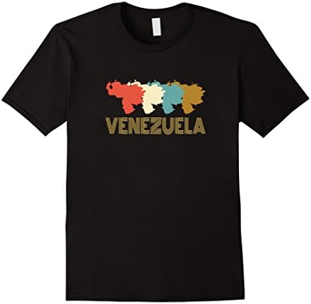 Men's Vintage Venezuela T-shirt, I Love Venezuela Map Shirt 3XL Black