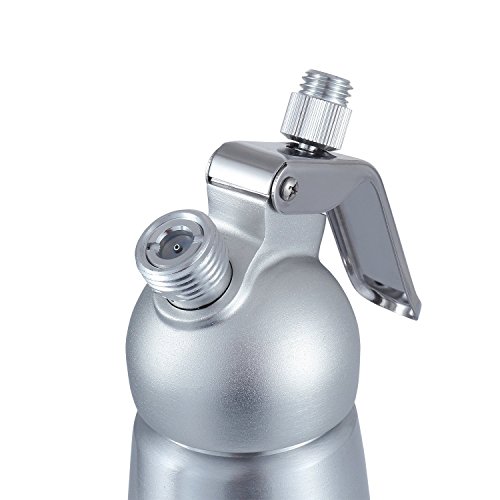 Parateck Whipped Cream Dispenser 1 Pint Cream Whipper 6 Decoration Nozzles 2 Cream Charger Holders Whipping Canister Use Standard 8 Gram N2O Cartridges (Not Include) - Thumbnail 2