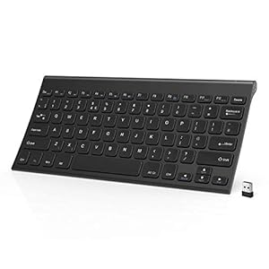 Wireless Rechargeable Keyboard, Jelly Comb KUS-009D 2.4GHz Compact Wireless Keyboard QWERTY UK Layout, Ultra Slim…
