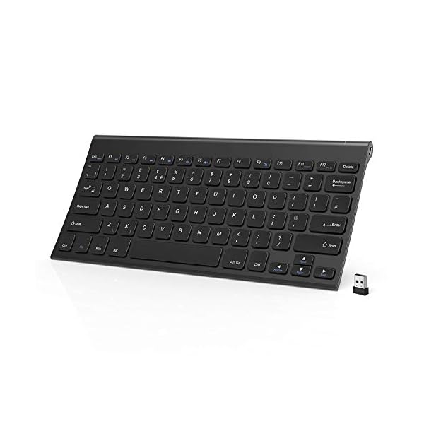 Wireless-Rechargeable-Keyboard-Jelly-Comb-KUS-009D-24GHz-Compact-Wireless-Keyboard-QWERTY-UK-Layout-Ultra-Slim-Portable-Black Wireless Rechargeable Keyboard, Jelly Comb KUS-009D 2.4GHz Compact Wireless Keyboard QWERTY UK Layout, Ultra Slim…