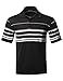 Style by William SBW Men's Basic Everyday Stripe Pocket Polo T-Shirt