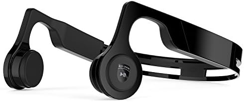 Bone Conduction Headphones, JUHALL Bluetooth V4.2 Earphones Wireless Sports Headset Built-in Mic Sweatproof Headphones for Bluetooth Enabled Devices (Black)