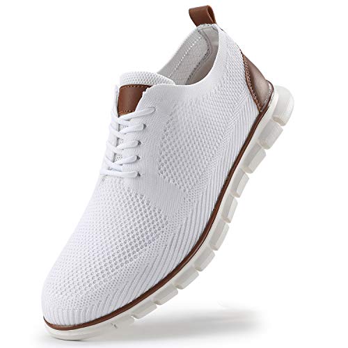 COOJOY Men's Mesh Wingtip Oxford Lace up Fashion Sneaker Lightweight