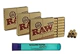 3 Boxes of Raw PRE-ROLLED tips (63 Total PRE-ROLLED Tips) + 1 RPD Doob Tube