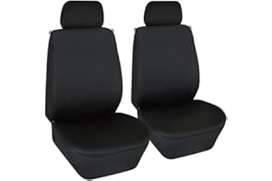 Elantrip Dual Waterproof Front Car Seat Covers Neoprene Car Bucket Seat Protection Airbag Compatible for Cars SUVs Trucks Vans 2 PCS(Black)