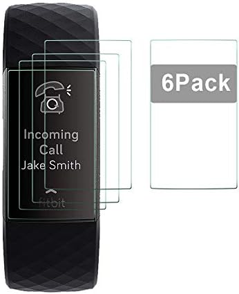 Widamin 6Pack, Screen Protector Compatible with Fitbit Charge 3, TPU protector, Scratch-Resistant, screen easy to clean