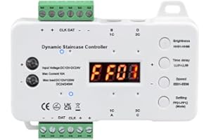 GRARRO 10A 240W PIR Motion Sensor Stair Step LED COB Single Color Light Strip Smart Dimmer Controller DC 12V 24V(RL-STEP-05)