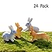 tyoungg 24 Pieces Fairy Garden Easter Rabbit Miniature Animal Figures 1.5 * 1.1 Inch (24 Rabbits)