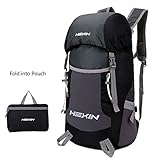 HEXIN Hiking Backpack Foldable 38L Travel Daypack for Outdoor Sports Climbing Camping Mountain