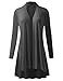 AMORE ALLFY Women's Extra Long Cardigan Charcoal Medium