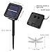 Solar String Lights, 19.7feet 40 LED Dragonfly Outdoor Solar Powered Lights Waterproof Fairy Lights for Patio, Garden, Lawn, Path, Party and Home Decorations, Multi Color