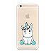 LEMONCOVER for iPhone 8 7 Case,Cute Crystal Pattern Soft TPU Protective Shockproof Slim Clear Design Girly Bumper Cover Case for iPhone 7 8,Unicorn
