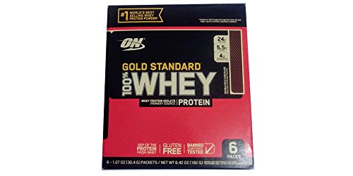 Gold standard 100% Whey Protein Vanilla 24g Per Pk (6 individuals pkgs)