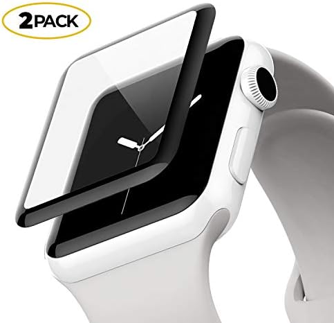 Screen Protector Compatible with Apple Watch (44mm Series iWacth 4 Compatible) Shield Max Coverage Screen Protector for Apple Watch 44 mm Series 4 - HD Clear Anti-Bubble [2 Pack]