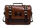 ECOSUSI Women Vintage PU Leather Laptop Bag Briefcase Crossbody Messenger Bags Satchel Purse, Brown