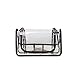 Lam Gallery Women's PVC Clear Purse Handbags for Working Beach Concert Sport Event Clear Bag Turn Lock Chain Bag (Black Trim(Gold Chain and Hardware))