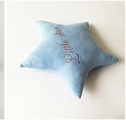 Three-dimensional triangle cushions, Moon and stars embroidered pillow baby appease suede pillow cushion sofa minimalist creative gift backrest cushions, ( Color : A )