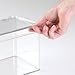 mDesign Storage Box Organizer for Vitamins, Medicine, Medical, Dental Supplies - Hinged Lid, Small, Clear