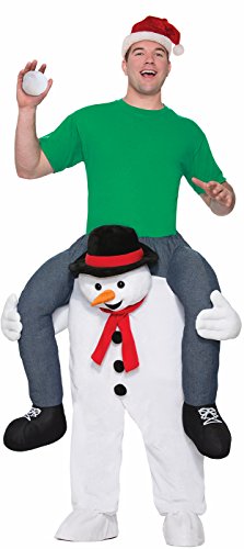Carry Me Cold Shoulder Snowman Adult Men Women Costume Christmas Day Ride On