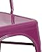 Flash Furniture Commercial Grade Purple Metal Indoor-Outdoor Stackable Chair