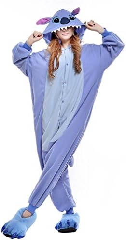 Wildestdream Adult Unisex Onesie Costume Animal Cosplay Pajamas Medium Stich