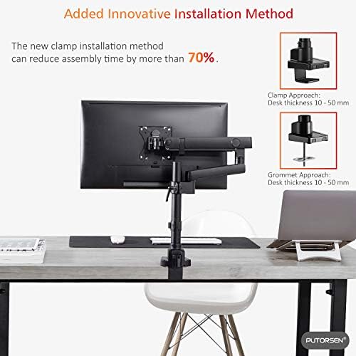 Putorsen Monitor Tischhalterung Premium Aluminium Amazon De Computer Zubehor