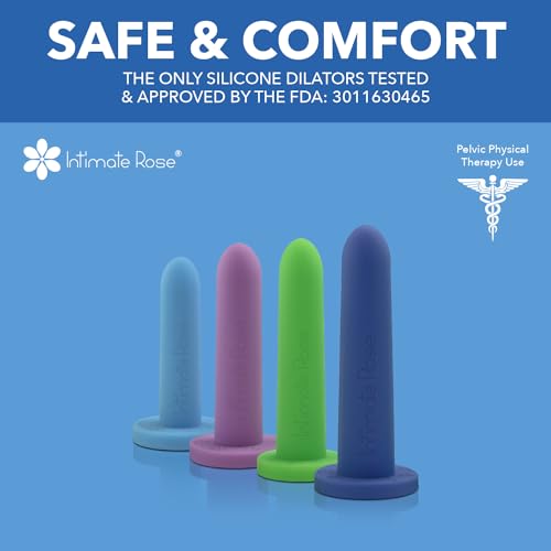 Intimate Rose Medium 4Pack Silicone Dilators for Women & Men, Medical