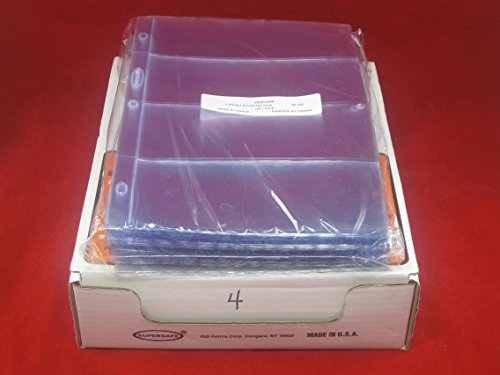 100 Supersafe 4-Pocket Archival Modern Currency Pages