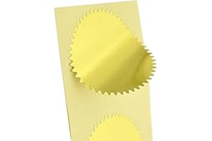 FAITHCRAFT 96 Pack 2 Inch Gold Foil Notarial Seals and Certificate Seals with Serrated Edge for Envelopes and Packaging – Self-Adhesive Gold Metallic Seals for Notary Use, Awards (96 Gold)