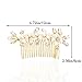 Unicra Bride Wedding Hair Combs Pearl Hair Piece Crystal Headpiece Bridal Hair Accessories for Women and Girls (Gold)