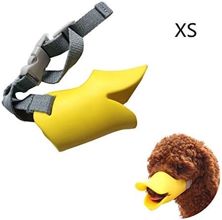 Citmage Dog Mouth Cover - Silica Gel Cute Duck Mouth-Shaped Anti-Bite Breathable Comfortable Safety Muzzle Dog Mouth Cover for Dog,Puppy (XS)