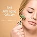 Jade Roller for Face and Gua Sha Stone Massage Tool Set by SRI - Natural Face Roller for Toning & Wrinkles - Authentic Face Massager that Reduces Puffiness to Promote Soft and Firm Skin